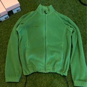 Green Columbia Fleece Zip-Up Jacket